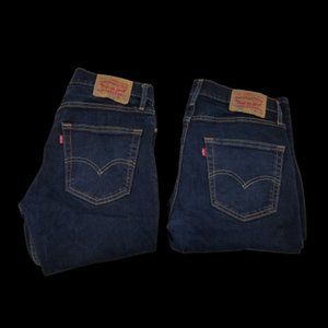 2 of Levis 502 Jeans Mens  Premium Regular Taper Dark Wash Stretch 30x31